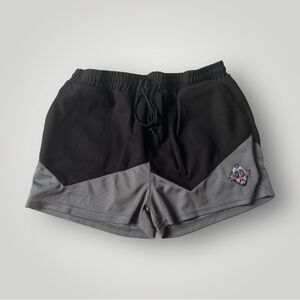 Fonk Focus On Never Klownin Baggy Short Shorts Black Gray 2” Inseam M